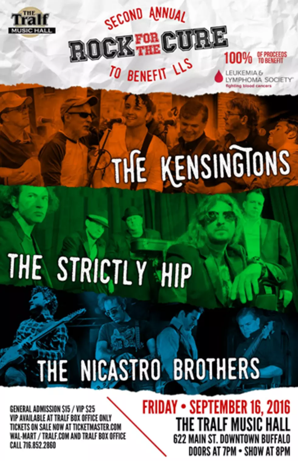 Rock for the Cure to Benefit LLS – The Kensingtons, The Strictly Hip, The Nicastro Brothers